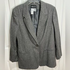 Sag Harbor gray wool blend blazer size 14